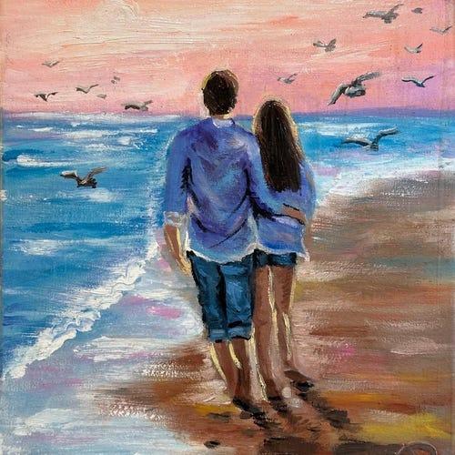 21 Couple Painting Ideas on Canvas To Make Every Date Special